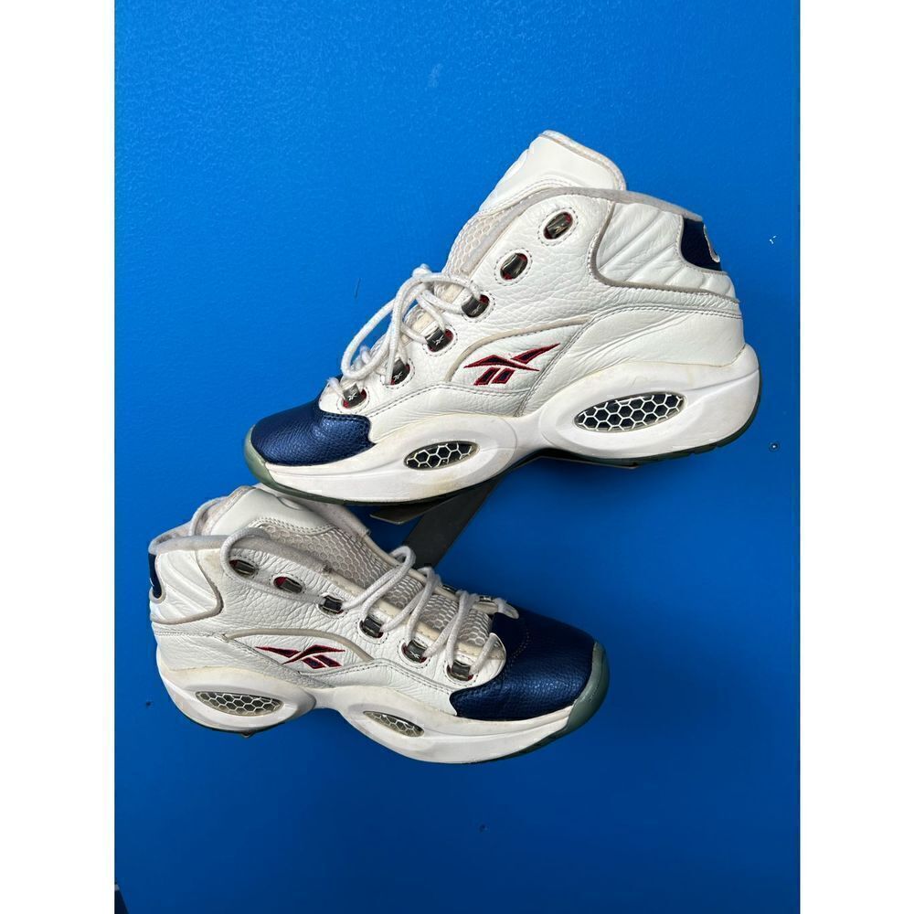 Reebok Question Mid 2016 Blue Toe Size 10 - Picture 2 of 6